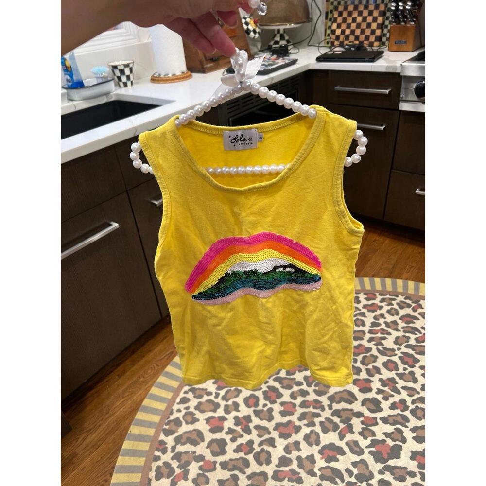 Lola and the Boys‎ Rainbow Lips Tank size 8